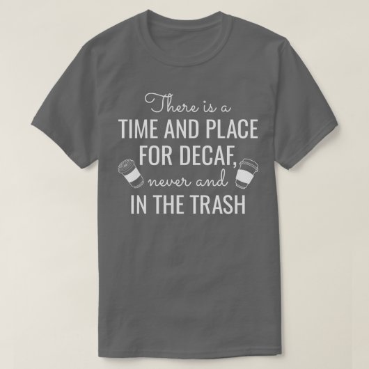Decaf Koffie 2 T-shirt (Design voorkant)