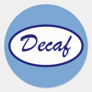 Decaf Name Patch Decaffeinated Ronde Sticker