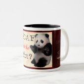 Decaf Panda Coffee Tweekleurige Koffiemok (Voorkant rechts)