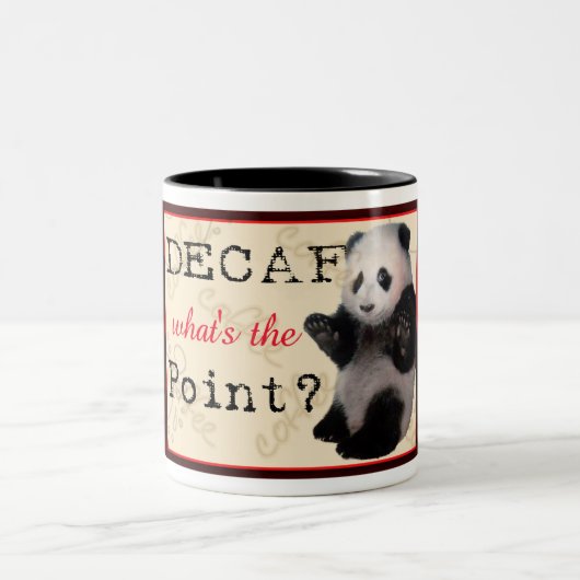 Decaf Panda Coffee Tweekleurige Koffiemok (Center)