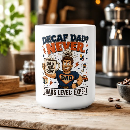 Decaf Papa Chaos Level Expert Mok Vaderdag Cadeau