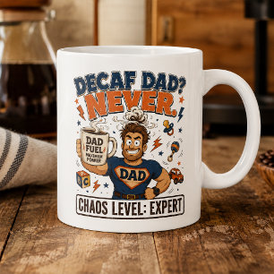 Decaf Papa Nooit Chaos Niveau Expert Grappige Koff Koffiemok