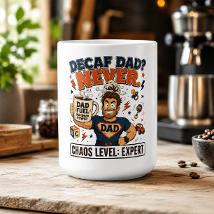 Decaf Papa Nooit Chaos Niveau Expert Grappige Koff Koffiemok