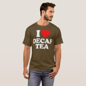 Decaf thee liefde hart grappig t-shirt (Voorkant volledig)