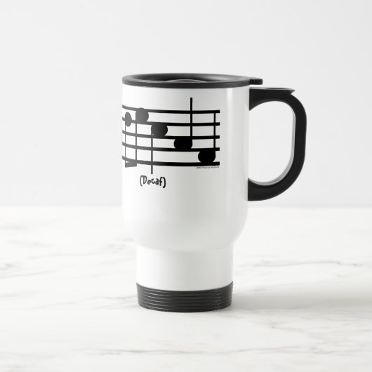 "Decaf" Treble Clef Coffee/Tea Container Reisbeker (Rechts)