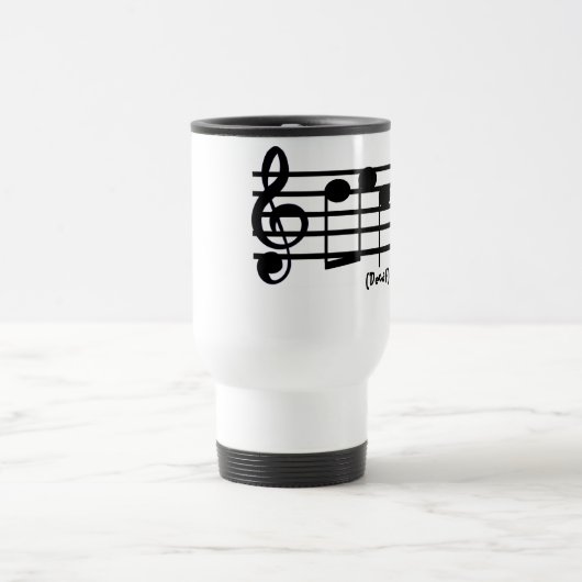 "Decaf" Treble Clef Coffee/Tea Container Reisbeker (Center)