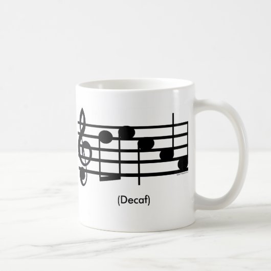 "Decaf" Treble Clef Mok (Rechts)