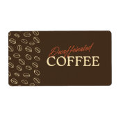 Decaffeinated Coffee Label – Retro Coffee Beans (Voorkant)