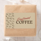 Decaffeinated Coffee Label – Retro Coffee Beans (Insitu)