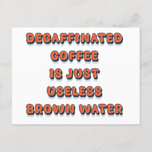 Decaffineerde koffie cool grappig  retro humor briefkaart