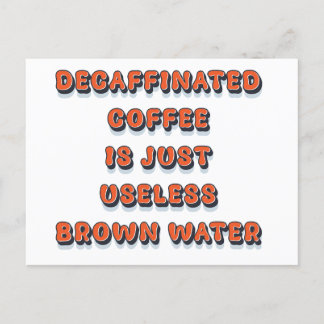 Decaffineerde koffie cool grappig  retro humor briefkaart