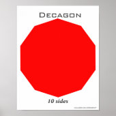 Decagon Poster van veelhoek (Voorkant)