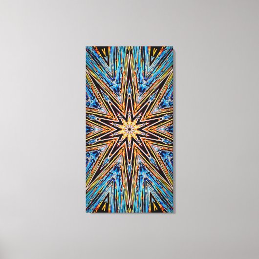 Decagon Starburst 21x40 Canvas Print (Voorkant)