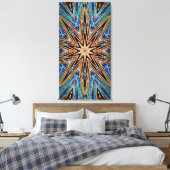 Decagon Starburst 21x40 Canvas Print (Insitu (Slaapkamer))