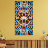 Decagon Starburst 21x40 Canvas Print (Insitu (Woonkamer))