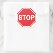 Decal stopteken ronde sticker (Tas)