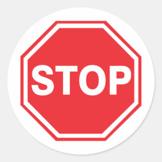 Decal stopteken ronde sticker