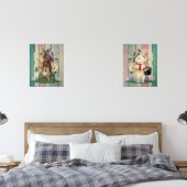  Decal Style paasbunnies Flowers Muurkunst Sets (Slaapkamer)
