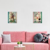  Decal Style paasbunnies Flowers Muurkunst Sets (Woonkamer)