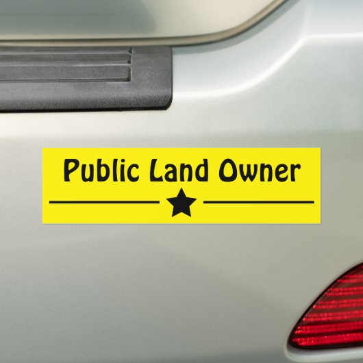 Decal van de Bumpersticker van de publieke grondbe (Op auto)