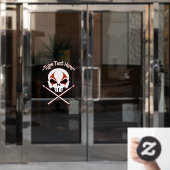 Decale rock & Roll Personalize Drummer Window Deca Raamsticker (Kantoordeur)