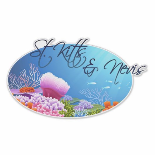 Decale St. Kitts en Nevis Sticker (Voorkant)