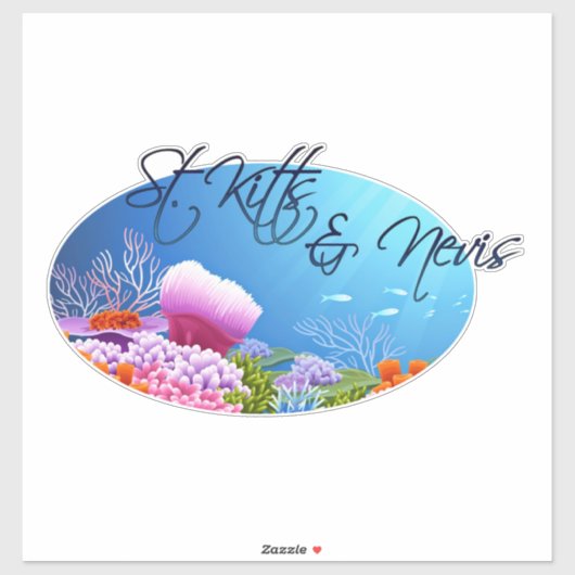 Decale St. Kitts en Nevis Sticker (Vel)