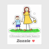 Decale Stickers van de Mammie's Boy Custom Redhead (Vel)
