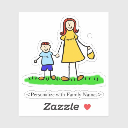 Decale Stickers van de Mammie's Boy Custom Redhead (Vel)