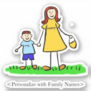 Decale Stickers van de Mammie's Boy Custom Redhead