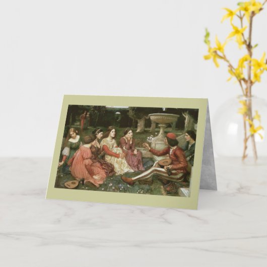Decameron door John William Waterhouse (1916) Kaart (Gele Bloem)