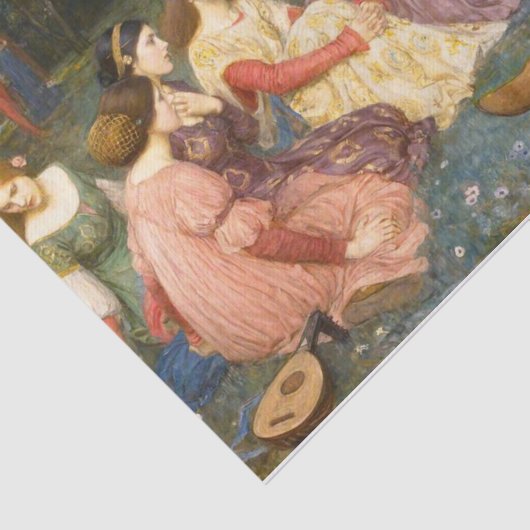 Decameron door John William Waterhouse Tissuepapier (Detail)