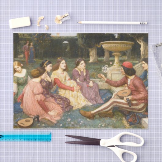 Decameron door John William Waterhouse Tissuepapier (Craft)