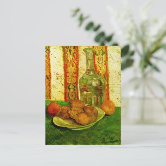 Decanter Lemons en Bord Van Gogh Fine Art Briefkaart (Staand voorkant)