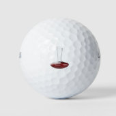 Decanter met rode wijn golfballen (Voorkant)