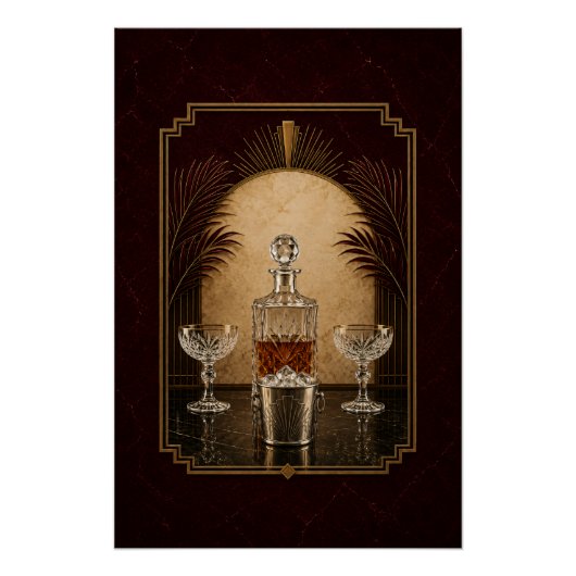Decanter Stilleven Art Deco Poster | Bar Kunst (Voorkant)