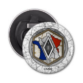 DECAPSULEUR RADIO 2025 BUTTON FLESOPENER (Voorkant)