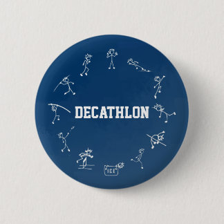 Decathlon Stickman Track and Field Athletics Blue Ronde Button 5,7 Cm