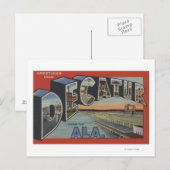 Decatur, Alabama - Grote lettertjes Briefkaart (Voorkant / Achterkant)
