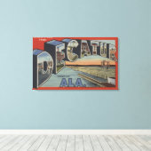 Decatur, Alabama - Grote lettertjes Canvas Afdruk (Insitu (Houten vloer))