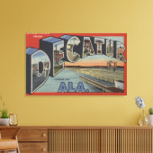 Decatur, Alabama - Grote lettertjes Canvas Afdruk (Insitu (Woonkamer))