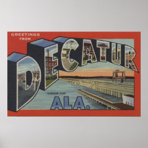 Decatur, Alabama - Grote lettertjes Poster