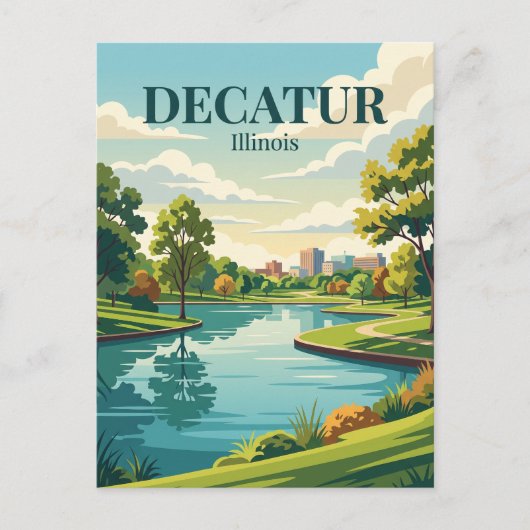 Decatur, Illinois Briefkaart (Voorkant)