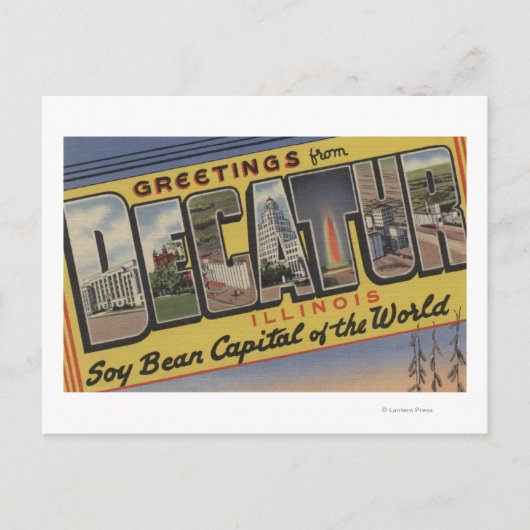 Decatur, Illinois (Soy Bean Capital) Briefkaart (Voorkant)