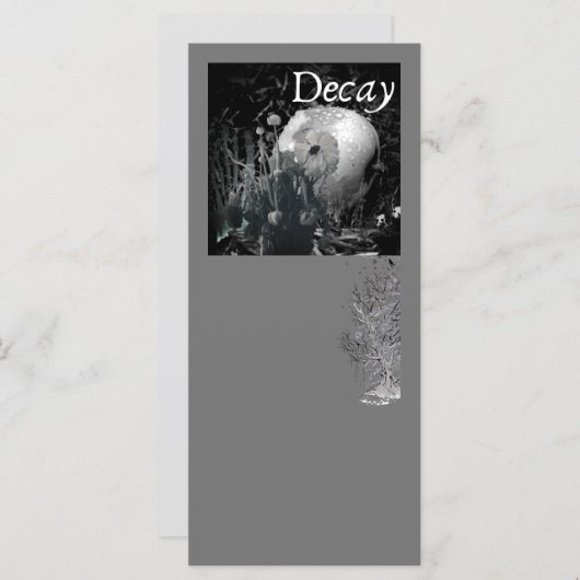 Decay - Gothische Uitnodiging & Wenskaart (Voorkant / Achterkant)