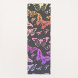 Decaying Rainbow Colored Butterflies Flying  Yogamat