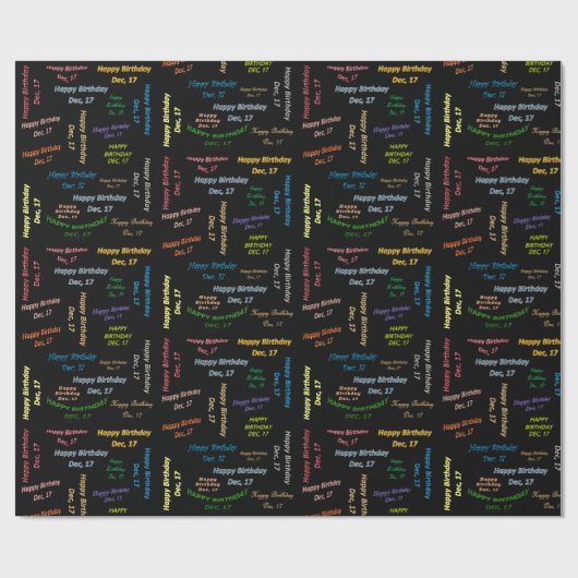 December, 17 september Gift Wrapping Paper Cadeaupapier (Vlak)