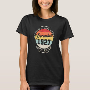 december 1927 95e geboortedag 95 jaar oud t-shirt