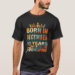 December 1951 70 jaar oud 70e verjaardag kaartje v t-shirt