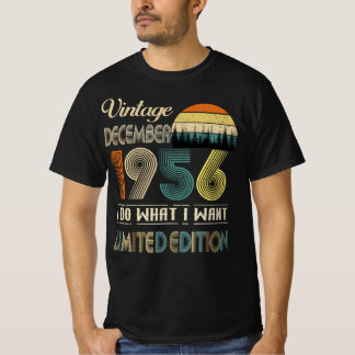 December 1956 T-shirt Retro Style Verjaardag
